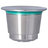 BOTEGRA Kaffeefilter, Kaffeekapselbecher Wiederverwendbare Edelstahlkapseln Pads Kaffeefilter Lufttrocknung für Küchen für Restaurants für -Kaffeemaschinen(Rundloch [mit Löffel, Bürste, Dichtring])