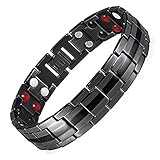 KJIU Modische Herren-Armbänder, gesunder magnetischer Herren-Armreif, Edelstahl, männlicher Schmuck, M