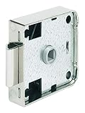 Gedotec Aufschraubschloss Wohnmobil Schrank-Möbelschloss Push-Lock Wohnwagen & Caravan | Schloss Dornmaß 30 mm | Türschloss vernickelt | MADE IN GERMANY | 1 Stück - Riegel-Schloss WC - Toiletten-Tü