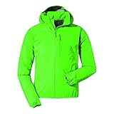 Schöffel wind- und wasserdichte Herren Jacke mit verstaubarer Kapuze, atmungsaktive und verstaubare Hardshelljacke für Männer, 23134, green flash, 48