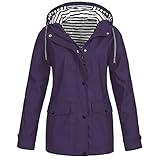 Copelsie Übergangsjacke Damen, Regenjacke Damen, Windjacke, Atmungsaktiv Wasserdicht mit Kapuze, Regenponcho mit Kapuze Regen Poncho Notfall-Poncho Regenmantel Regencape Unisex