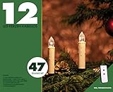 12 Christbaumkerzen LED Weihnachtsbaum Beleuchtung mit 12 LED Kerzen warmweiß kabellose LED Kerze M