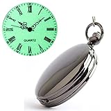 Taschenuhr Großes Zifferblatt, klar leuchtend, großes digitales Display, männliche und weibliche Taschenuhren, glänzende Taschenuhren, schöne Quarzuhren Geschenk für Vater Mutter Sohn Halskette U