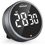 Whousewe Digitaler Küchentimer, Magnetischer Timer mit Stoppuhr, Einstellbarer großer LED Bildshirm, Kurzzeitmesser Eieruhr, küchenwecker für Kochen, Backen, Studieren usw