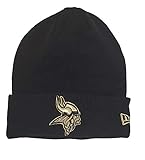 New Era Minnesota Vikings Beanie NFL Essential Metallic Logo Black - One-S