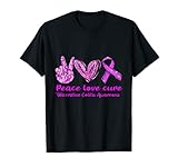 Peace Love Cure Colitis Colitis Warrior Awareness T-Shirt T-S