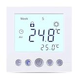 Digital Thermostat C16, Unterputz Regler Raumthermostat Thermostat für elektrische Fußboden-Heizung