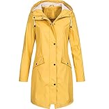 Damen Regenjacke Lang, 100% Wasserdicht, Atmungsaktiv Regenmantel, Travel Regen Poncho Regen Zubehör für Damen Herren Regenbekleidung Regencape für Wandern Radfahren Camping R