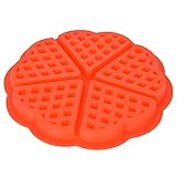 Waffelform, Kuchen Quadratische Antihaft-Waffel Silikonform Herzform zum Frühstück Backen für Muffin(Herzförmig)