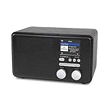 Albrecht DR 425 IR, Internet-Radio mit USB-Buchse und DLNA-Heimvernetzung, unterstützt Spotify Connect, Farbe: schw