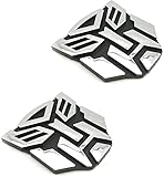 Transformers Emblem – 7,6 cm hoch für Auto Autobot Aufkleber Paar Chrom-Finish PVC Auto-Embleme Transformers Autobot Autozubehö