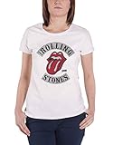 The Rolling Stones T Shirt Tour 1978 Nue offiziell Damen Skinny Fit Weiß