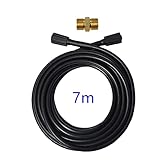 yason Hochdruckreiniger Schlauchkabel-Rohr-Carwash-Schlauch Wasserreinigungs-Verlängerungsschlauch M22-Pin 14/15 Fit für Karcher Elitech Interskol Horter (Color : 7m)