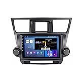 For Toyota Highlander 2007-2013 Autoradio Mit Bildschirm Ruickfahrkamera 9'' Car Radio Touchscreen Bluetooth Eingebaut Carautoplay GPS RDS Plug And Play 5G WIFI SWC Support DVR/TPMS/DAB+/OBDII,M500