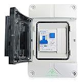 grenda-hammer® Sicherungskasten Aufputz Landstromanschluss für Boote, Camping, Wohnmobil und Caravan/Verteiler mit FI-LS Schutzschalter 30mA (FI|LS Doepke)