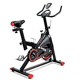 WZFANJIJ Heimtrainer Fahrrad,Pulsmesser Indoor Hometrainer Cycling Fitnessbikes, Ergometer für zuhause mit 10kg Stahlschwungrad,R