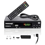 PremiumX Satelliten-Receiver HD 520SE FTA Digital SAT TV Receiver DVB-S2 FullHD HDMI SCART USB Multimedia-Player, Astra Hotbird vorprog