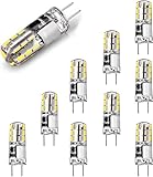 G4 LED-Leuchtmittel, 12 V, warmweiß, 3000 K, AC/DC, 1,5 W, 20 W, G4, 2-polig, Typ JC, energiesparend, nicht dimmbar (5 Stück)…