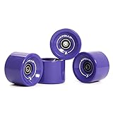 Apollo Longboard Rollen, Wheel Set inkl. Kugellager, 78A - 70mm, Farbe: Solid Puple/L