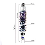 Federbeine Ersatzteil Verstellbares Federbein 1Pcs Universal 280 bis 360Mm Motorrad Hinten Hinten Stoßdämpfer Einstellen Dämpfung Luft Fit for Yamaha Kawasaki Suzuki BenelliMotorrad Federbein(C