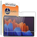 ebestStar - kompatibel mit Samsung Galaxy Tab S7+ Panzerglas [x2 Pack] SM-T970 Schutzfolie Glas, Schutzglas Displayschutz, Displayschutzfolie 9H gehärtes Glas [Tab S7+: 285x185x5.7 mm, 12.4'']