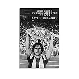 Gerd Müller Poster auf Leinwand, Motiv einer der symbolischsten Figuren in der Geschichte des Fußballs, 30 x 45