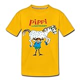 Spreadshirt Pippi Langstrumpf Pippi Und Kleiner Onkel Teenager Premium T-Shirt, 146-152, Sonnengelb