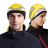 KUMAYES Piratenmütze Bandana Cap Atmungsaktiv Pirat Kopftuch Schal Cap Verstellbar Fahrrad Laufen Mütze Schnelltrocknend Kopftuch Pirat Zum Fitness Für Herren und Damen (F, Gelb)