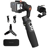 hohem iSteady Pro 4-Gimbal Stabilisator 3 Achsen kompatibel mit GoPro 10/9/8/7/6/5/4/3,für Osmo Action/ Insta360 One R und andere Action-Kameras- IPX4 Spritzwassergeschü