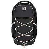 AUDETIC Schulrucksack Mädchen, Jungen, Teenager Schwarz/Rosa AERO Ergonomischer Schulranzen aus Recycelten PET Flaschen - Nachhaltiger Rucksack für Schule, Freizeit, Reisen - Wasserabw