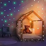 457 Stück Leuchtsterne Wandtattoo,MäDchenundjunge Wandsticker FüR Kinderzimmer Teenager Schlafzimmer Wanddeko Selbstklebend Wand Stick