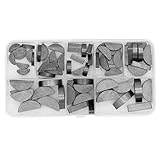 Yuhtech 80 Pcs 8 Größe Metal Woodruff Key Halbkreis Sortiment, Halbmond Paßfeder Set Scheibenfeder Scheibenfeder-S