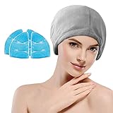 NEWGO®Kühlmütze Gel Kühlpads Heiße Kälte Therapie Kühlende Gel-Mütze für Kopfhaut bei Chemo-Therapie, Migräne, Kop