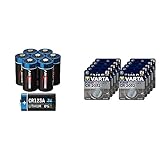 ANSMANN CR123A 3V Lithium Batterie - 8er Pack CR123 Batterien geeignet für Kameras & Varta Power on Demand CR2032 Lithium Knopfzellen 3V, 10er Pack - smart, flexib