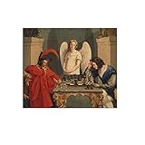 THTHTH Faust und Mephisto Spielen Schach Poster und Druckfiguren Leinwand Malerei Klassische Wandkunst Für Raumdekoration Bild 70x100cm x1 Kein R