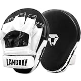 LangRay Handpratzen Kampfsport Boxen, 1 Paar Boxpratzen aus Kunstleder Kickboxen Pratzen für Kinder und Erwachsene MMA Muay T