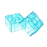 LEGO 2 x Duplo BAU Stein 2x2 transparent hell blau Glassteine für Zoo Parks 5634 10514 6156 10805 10596 3437 31460