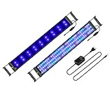 BELLALICHT Aquarium LED Beleuchtung mit verstellbarer Halterung, Timer, dimmbare Aquariumbeleuchtung Weiß Blau Rot Grü