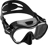 Cressi Unisex Erwachsene F1 Maske - Frahmenlose Maske zum Tauchen und Schnorcheln, Schwarz, M-L