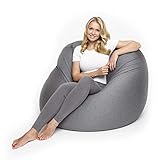 Lumaland Flexi Comfort Sitzsack Premium Bean Bag Sitzkissen Big 155 x 100 cm Dunkelg