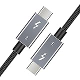 Thunderbolt 3 70cm Kabel | unterstützt 100W Leistung | Ladekabel / 40Gbps Datentransfer, USB-C auf USB-C, kompatibel mit externen SSD, eGpu Typ-C MacBooks, Dell, iPad Pro 2020, Pixel, Hub Docking 0,7