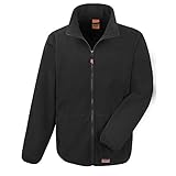 Result Work-Guard Herren Heavy Duty Mikro-Fleece Work Jacke (XL) (Schwarz)