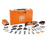 Fein Akku MULTIMASTER AMM 700 Max Top (Multitool mit 2 Akkus 3 Ah, 18 V, Multifunktionswerkzeug, inkl. 60-teiliges Zubehör-Set, mit Kunststoffkoffer) 71293461000