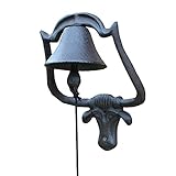 Schiffsglocke Vintage Kuh Türklingel, Klarer Klang Kreatives Handwerksdesign an der Wand Befestigte Glocke, Metall Innenbereich/Außenbereich/Letzte Bestellungen/Abendessen Glocke für Kneipe im F