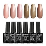 Gelnägel Set 10ML UV Gel UV Nagellack 6 Farben Gelnägel Starterset Gel für Nägel, Schellack Nagellack für Nageldesign mit Box