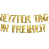 Sterling James Co. Lustige Girlande, Glitzerbanner Letzter Tag in Freiheit, Lustiges Partyzubehör Junggesellenabschied, Bachelor-Party, Bachelorette-Party