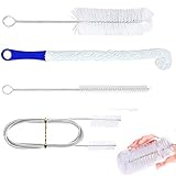 4 Stücke Reinigungsbürste Set,Premium Reinigungsbürsten für Küche & Haushalt,für das Waschen von Wasserleitung, Trinken Strohhalme, Langer Griff,Flaschenbürste Set BPA-F