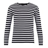 Breizh Ocean – Bio-Guer – Matrosenshirt aus Bio-Baumwolle – Langarm, 13 Farben erhältlich – Dicke Baumwolle – XS bis 4XL, Marineblau / Weiß, M