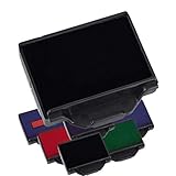 Tintenkassette 6/58 tinte für Stempelkissen Trodat Metal Line 5208 und 5480-6 Farben erhältlich (6/58A - Noir Schwarz)