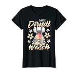 Damen Mei Dirndl is in da Wäsch Ersatz Trachtenshirt Oktoberfest T-S